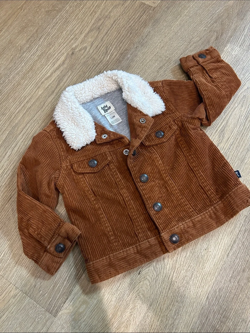 OshKosh B'gosh Corduroy Sherpa Collared Jacket |Size 12 months